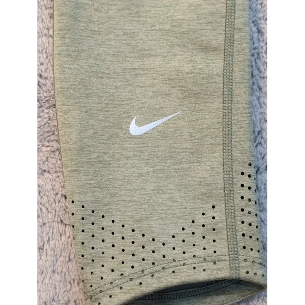 Nike~Epic Lux Running Crop Tights~Alligator Green Heather~Small~AV8191-326 💥NWT